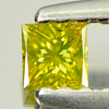 0.10 Ct. Good Cutting Square Princess Cut Natural Yellow Loose Diamond