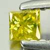 0.12 Ct. Good Cutting Square Princess Cut Natural Yellow Loose Diamond