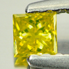 0.11 Ct. Good Cutting Square Princess Cut Natural Yellow Loose Diamond