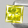 0.11 Ct. Good Color Square Princess Cut Natural Yellow Loose Diamond