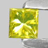 0.11 Ct. Dazzling Square Princess Cut Natural Yellow Loose Diamond
