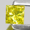 0.12 Ct. Square Princess Cut Natural Blazing Yellow Loose Diamond