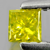0.11 Ct. Good Color Square Princess Cut Natural Yellow Loose Diamond