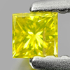 0.11 Ct. Good Color Square Princess Cut Natural Yellow Loose Diamond
