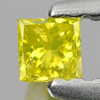 0.09 Ct. Good Color Square Princess Cut Natural Yellow Loose Diamond