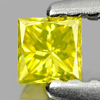 0.12 Ct. Good Color Square Princess Cut Natural Yellow Loose Diamond