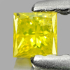0.10 Ct. Good Color Square Princess Cut Natural Yellow Loose Diamond