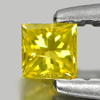 0.12 Ct. Square Princess Cut Natural Yellow Loose Diamond Belgium