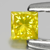 0.10 Ct. Square Princess Cut Natural Yellow Loose Diamond Belgium