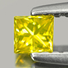 0.15 Ct. Good Cutting Square Princess Cut Natural Yellow Loose Diamond