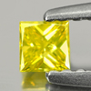 0.12 Ct. Good Cutting Square Princess Cut Natural Yellow Loose Diamond