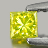 0.17 Ct. Good Cutting Square Princess Cut Natural Yellow Loose Diamond
