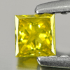 0.12 Ct. Good Cutting Square Princess Cut Natural Yellow Loose Diamond