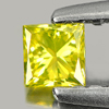 0.14 Ct. Good Cutting Square Princess Cut Natural Yellow Loose Diamond