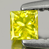 0.14 Ct. Good Cutting Square Princess Cut Natural Yellow Loose Diamond