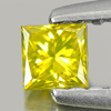 0.16 Ct. Good Cutting Square Princess Cut Natural Yellow Loose Diamond