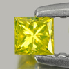 0.14 Ct. Good Cutting Square Princess Cut Natural Yellow Loose Diamond