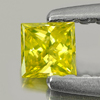 0.13 Ct. Good Cutting Square Princess Cut Natural Yellow Loose Diamond