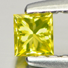 0.15 Ct. Good Cutting Square Princess Cut Natural Yellow Loose Diamond