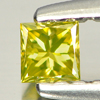 0.12 Ct. Good Cutting Square Princess Cut Natural Yellow Loose Diamond