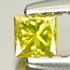 0.12 Ct. Good Cutting Square Princess Cut Natural Yellow Loose Diamond