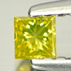 0.09 Ct. Good Cutting Square Princess Cut Natural Yellow Loose Diamond