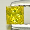 0.10 Ct. Good Cutting Square Princess Cut Natural Yellow Loose Diamond