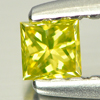 0.10 Ct. Good Cutting Square Princess Cut Natural Yellow Loose Diamond