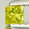 0.11 Ct. Good Cutting Square Princess Cut Natural Yellow Loose Diamond