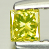 0.12 Ct. Good Cutting Square Princess Cut Natural Yellow Loose Diamond