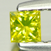 0.12 Ct. Good Cutting Square Princess Cut Natural Yellow Loose Diamond