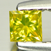 0.11 Ct. Good Cutting Square Princess Cut Natural Yellow Loose Diamond
