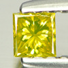0.12 Ct. Good Cutting Square Princess Cut Natural Yellow Loose Diamond