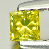 0.12 Ct. Good Cutting Square Princess Cut Natural Yellow Loose Diamond