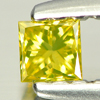 0.10 Ct. Good Cutting Square Princess Cut Natural Yellow Loose Diamond