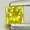 0.12 Ct. Good Cutting Square Princess Cut Natural Yellow Loose Diamond