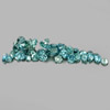 Blue Loose Diamond 0.14 Ct. 50 Pcs. Round Brilliant Cut 0.8 Mm. Natural Belgium