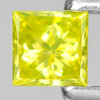 Yellow Loose Diamond 0.12 Ct. Square Princess Cut 2.8 x 2.8 Mm. Natural Belgium