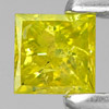 Yellow Loose Diamond 0.10 Ct. Square Princess Cut 2.7 x 2.7 Mm. Natural Belgium
