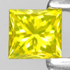 Loose Diamond Yellow 0.14 Ct. Baguette Princess Cut 2.9 x 2.7 Mm Natural Belgium