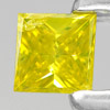 Yellow Loose Diamond 0.08 Ct. Square Princess Cut 2.7 x 2.6 Mm. Natural Belgium