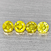 Natural Yellow Diamond 0.31 Ct. 4 Pcs Round Diamond Cut 2.8 Mm From Belgium