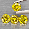 Natural Yellow Diamond 0.28 Ct. 4 Pcs Round Diamond Cut 2.7 Mm From Belgium