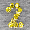 Natural Yellow Diamond 0.19 Ct. 10 Pcs Round Diamond Cut 1.8 Mm From Belgium