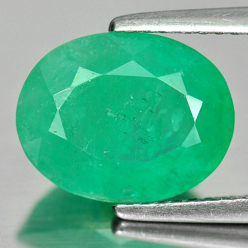 Green Emerald 3.68 Ct. Oval Shape 11.9 x 9.3 Mm. Natural Gemstone From Columbia