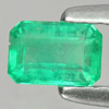 Green Emerald 0.35 Ct. Octagon Shape 5 x 3.6 Mm. Natural Gemstone Unheated