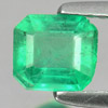 Green Emerald 0.66 Ct. Octagon Shape 5.8 x 5.3 Mm. Natural Gemstone Columbia