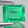 Green Emerald 0.65 Ct. Baguette Shape 5.1 x 3.8 Mm. Natural Gemstone Unheated
