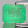 Green Emerald 0.64 Ct. Octagon Shape 5.7 x 4.4 Mm. Natural Gem Columbia Unheated