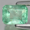 Green Emerald 0.72 Ct. Octagon Shape 6.3 x 5 Mm. Natural Gemstone Unheated